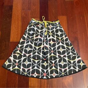 ANNA‎ THOMAS Floral Printed Skirt A-Line Artsy Cotton Italian Fabric Sz 12 B21
